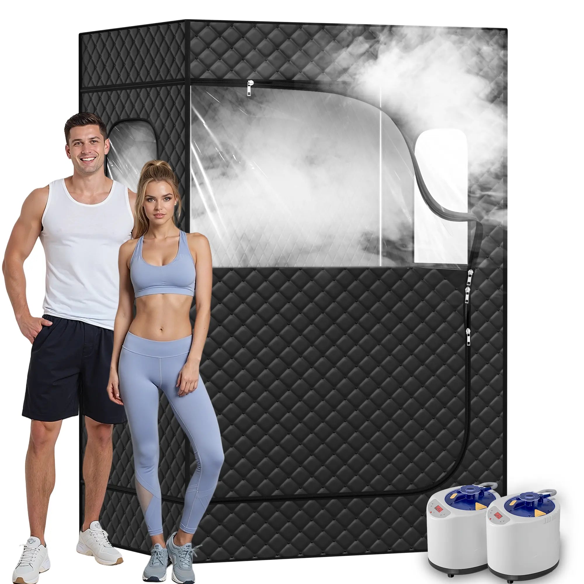 Portable Dry Sauna SPA Full Body Sauna Box for Home 3.0L 1200W Steamer